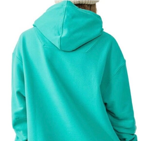 Free People Movement Double Overtime Hoodie Size L Green Casual Pullover - Picture 4 of 11